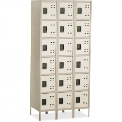 Six-Tier Two-tone 3 Column Locker with Legs 5527TN