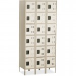 Six-Tier Two-tone 3 Column Locker with Legs 5527TN