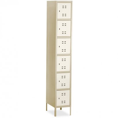 Six-Tier Two-tone Box Locker with Legs 5524TN