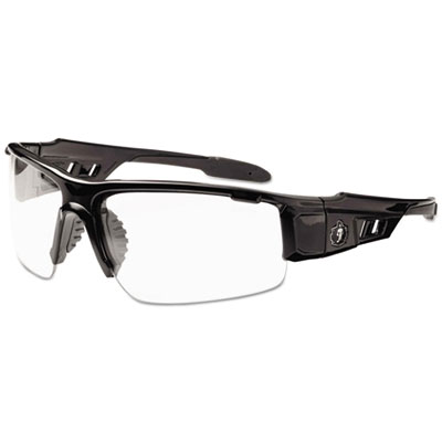Ergodyne Skullerz Dagr Safety Glasses, Black Frame/Clear Lens, Nylon/Polycarb EGO52000