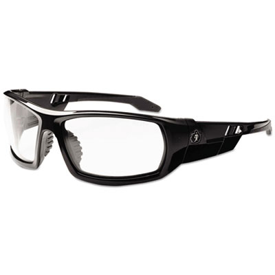 Ergodyne Skullerz Odin Safety Glasses, Black Frame/Clear Lens, Nylon/Polycarb EGO50000