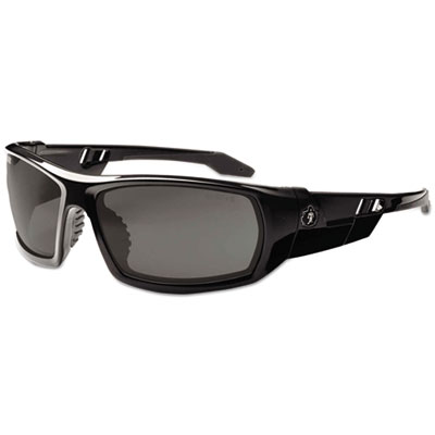 Ergodyne Skullerz Odin Safety Glasses, Black Frame/Smoke Lens, Anti-Fog, Nylon/Polycarb EGO50033