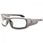Ergodyne Skullerz Odin Safety Glasses, Gray Frame/Clear Lens, Anti-Fog,Nylon/Polycarb EGO50103