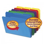 Smead Slash Pocket Poly File Folders, 1/3 Cut Top Tab, Letter, Assorted, 30/Box SMD10540