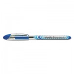 SchneiderA Slider Stick Ballpoint Pen, 0.8 mm, Blue Ink, Blue/Silver Barrel, 10/Box RED151103