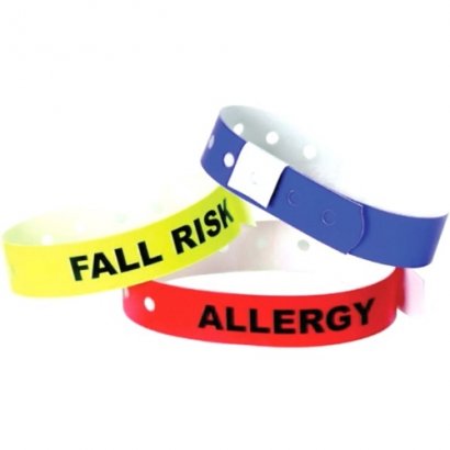 Zebra Slim Alert Wristband PS-LATEXALLERGY-GRE