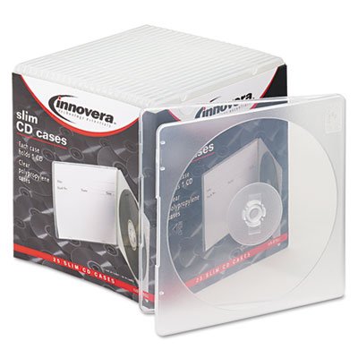 IVR81900 Slim CD Case, Clear, 25/Pack IVR81900