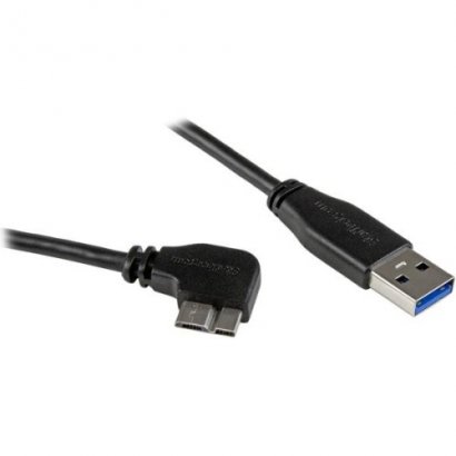 StarTech Slim Micro USB 3.0 Cable - Right-Angle Micro-USB - 2m (6ft) USB3AU2MRS