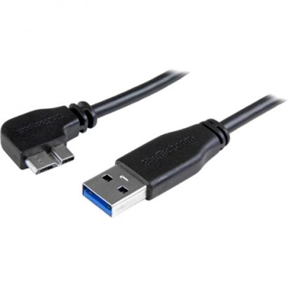 StarTech Slim Micro USB 3.0 Cable - Left-angle Micro-USB - 1m (3ft) USB3AU1MLS