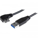 StarTech Slim Micro USB 3.0 Cable - Left-angle Micro-USB - 1m (3ft) USB3AU1MLS