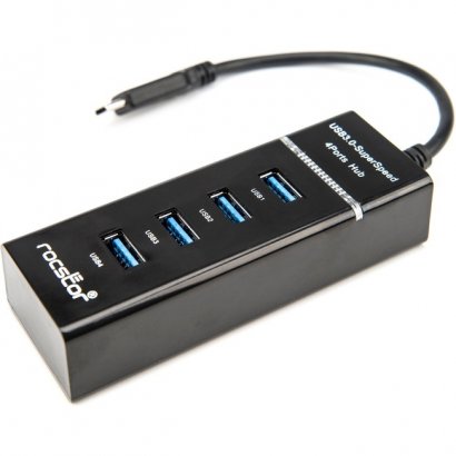 Rocstor Slim Portable 4 Port USB C Hub Y10A228-B1