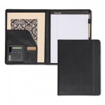 Samsill Slimline Padfolio, Leather-Look/Faux Reptile Trim, Writing Pad, Black SAM71220