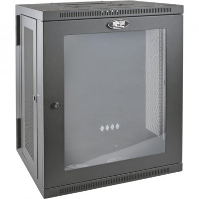 Tripp Lite SmartRack 15U Low-Profile Switch-Depth WallMount Rack Enclosure Cabinet SRW15USG