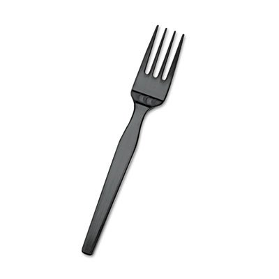 Dixie SmartStock Plastic Cutlery Refill, Forks, Black, 40/Pack, 24 Packs/Carton DXESSF51