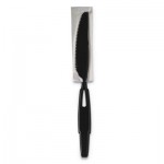 Dixie SmartStock Wrapped Heavy-Weight Cutlery Refill, Knife, Black, 960/Carton DXESSWPK5