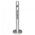 Rubbermaid Commercial Smoker's Pole, Round, Steel, Silver RCPR1SM