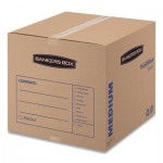 Bankers Box "7713901" SmoothMove Basic Moving Boxes, Medium, Regular Slotted Container (RSC), 18" x 18" x 16", Brown Kraft/Blue