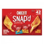 Cheez-It 2410011500 Snap'd Crackers Variety Pack, Cheddar Sour Cream and Onion; Double Cheese, 0.75 oz Bag, 42