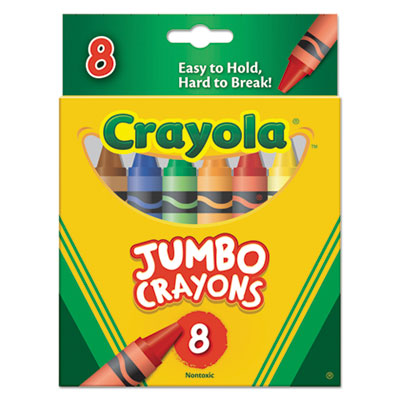 Crayola 520389 So Big Crayons, Large Size, 5 x 9/16, 8 Assorted Color Box CYO520389
