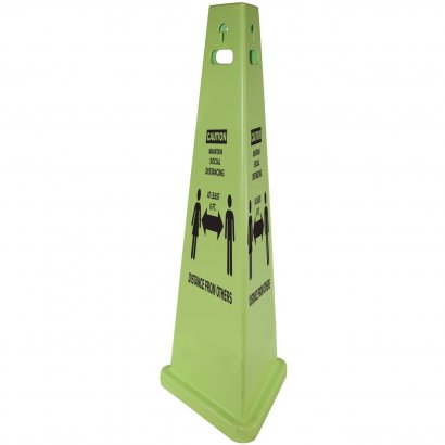 TriVu Social Distancing 3 Sided Safety Cone 9140SD