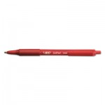 BIC Soft Feel Ballpoint Retractable Pen, Red Ink, 1mm, Medium, Dozen BICSCSM11RD