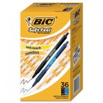 BIC SCSM361-AST Soft Feel Retractable Ballpoint Pen Value Pack, 1mm, Assorted Ink/Barrel, 36/Pack BICSCSM361AST