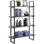 Lorell SOHO 4-Shelf Metal Frame Bookcase 97620