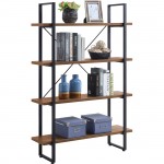 Lorell SOHO 4-Shelf Metal Frame Bookcase 97619