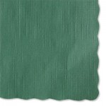Hoffmaster Solid Color Scalloped Edge Placemats, 9 1/2 x 13 1/2, Hunter Green, 1000/Carton HFM310528