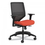 HON Solve Series Mesh Back Task Chair, Supports up to 300 lbs., Bittersweet Seat, Black Back, Black Base HONSVM1ALC46TK