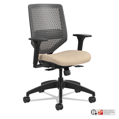 HON Solve Series ReActiv Back Task Chair, Putty/Charcoal HONSVR1ACLC22TK