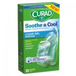 Soothe & Cool Clear Gel Bandages, Assorted, Clear, 8/Box MIICUR5236