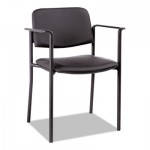 Sorrento Series Stacking Guest Chair, Faux Leather, Black, 2/Carton ALEUT6816