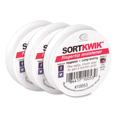 LEE Sortkwik Fingertip Moisteners, 3/8 oz, Pink, 3/Pack LEE10053
