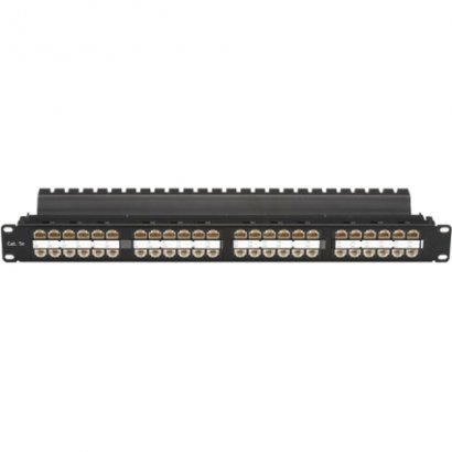 SpaceGAIN CAT5e High-Density Feed-Through Patch Panel, Unshielded, 48-Port, 1U JPM810A-HD