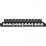 SpaceGAIN CAT5e High-Density Feed-Through Patch Panel, Shielded, 48-Port, 1U JPM806A-HD