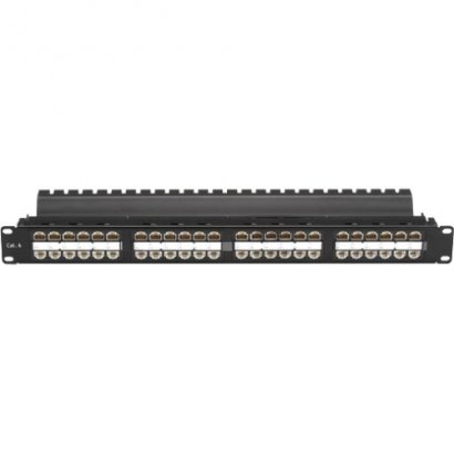 Black Box SpaceGAIN CAT6 High-Density Feed-Through Patch Panel, Unshielded, 48-Port, 1U JPM820A-HD