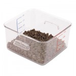 RCP 6304 CLE SpaceSaver Square Containers, 4qt, 8 4/5w x 8 3/4d x 4 3/4h, Clear RCP6304CLE