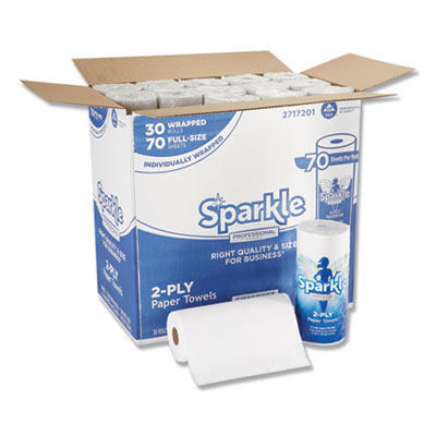 Georgia Pacific Professional Sparkle ps Premium Perforated Paper Kitchen Towel Roll, 2-Ply, 11x8 4/5, White,70 Sheets,30