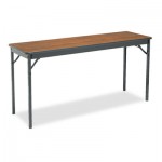 Barricks Special Size Folding Table, Rectangular, 60w x 18d x 30h, Walnut/Black BRKCL1860WA