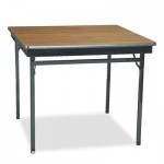 Barricks Special Size Folding Table, Square, 36w x 36d x 30h, Walnut/Black BRKCL36WA