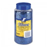 Pacon Spectra Glitter, .04 Hexagon Crystals, Blue, 16 oz Shaker-Top Jar PAC91750