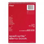 Mead Spell-Write Wirebound Steno Book, Gregg Rule, 6 x 9, White, 80 Sheets MEA43082