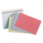 Oxford Spiral Index Cards, 4 x 6, 50 Cards, Assorted Colors OXF40286