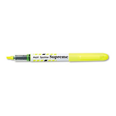 Pilot Spotliter Supreme Highlighter, Chisel Tip, Fluorescent Yellow Ink, Dozen PIL16008
