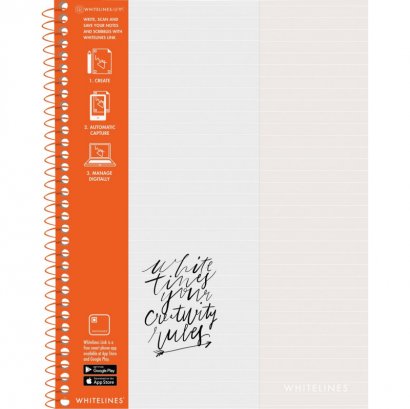 Roaring Spring Spring Whitelines Wirebound Notebook - Letter 17000