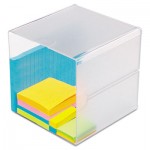 deflecto Stackable Cube Organizer, 6 x 6 x 6, Clear DEF350401