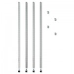 ALESW59PO36SR Stackable Posts For Wire Shelving, 36" High, Silver, 4/Pack ALESW59PO36SR