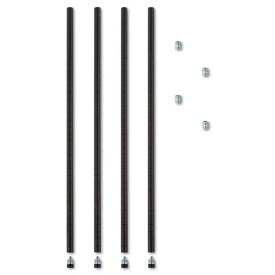 ALESW59PO36BL Stackable Posts For Wire Shelving, 36 "High, Black, 4/Pack ALESW59PO36BL