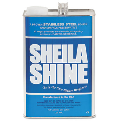 Sheila Shine Stainless Steel Cleaner and Polish, 1 gal Can, 4/Carton SSISSCA128